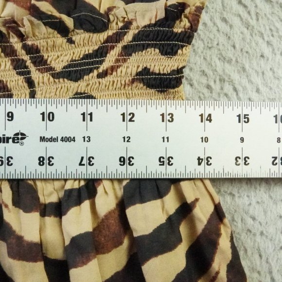 J.Crew Smocked-Waist Cotton Voile Dress in Zebra Stripe Womens Small - Picture 8 of 13